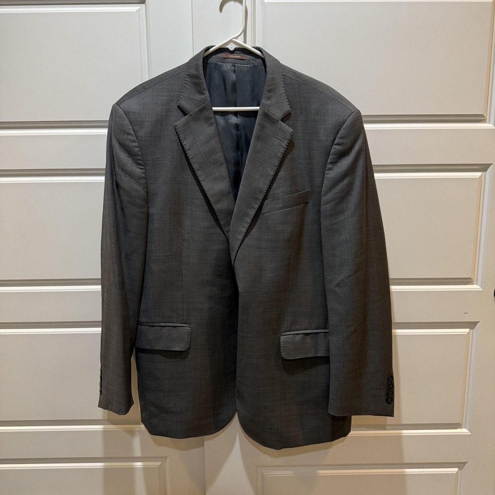 Peter Millar Blazer Mens 40 Gray Suit Jacket Sport Coat Two Button Notch Lapel